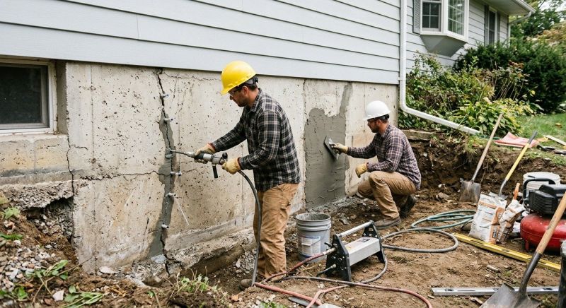 Basement Foundation Repair in Polk County, NC