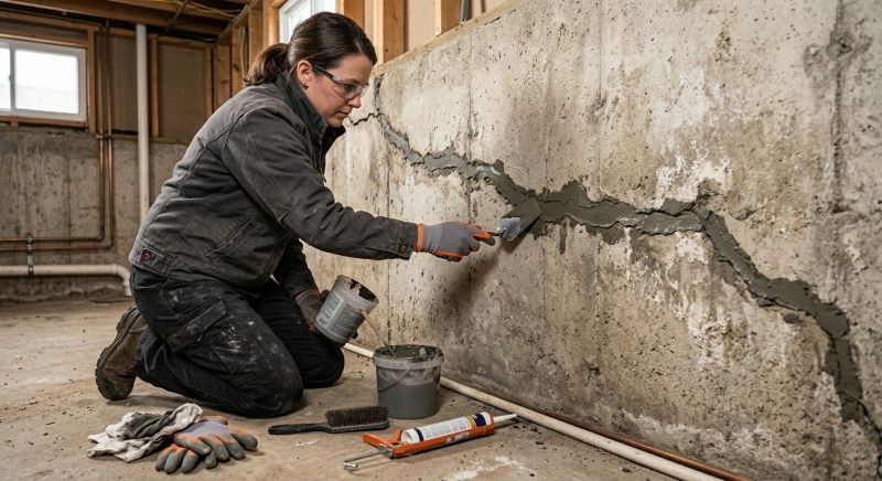 Cracked Basement Floor Repair in Boiling Springs, SC