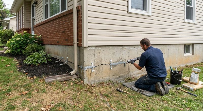 Cracked Foundation Repair in Spartanburg County, SC