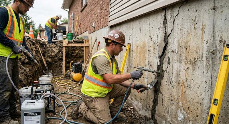 Cracked Foundation Repair in Taylors, SC