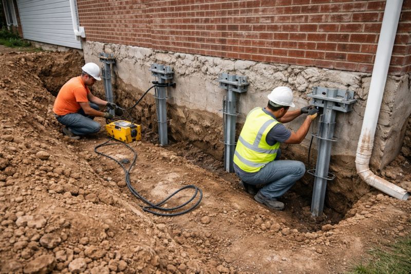 Helical Piers Installation in Boiling Springs, SC