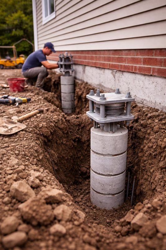 Helical Piers Installation in Boiling Springs, SC