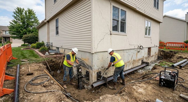 Sinking Foundation Repair in Mill Spring, NC
