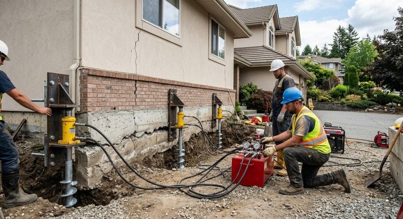 Sinking Foundation Repair in Polk County, NC
