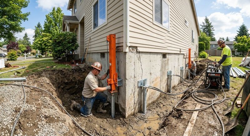 Sinking Foundation Repair in Spartanburg, SC