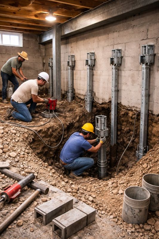 Structural Underpinning in Boiling Springs, SC